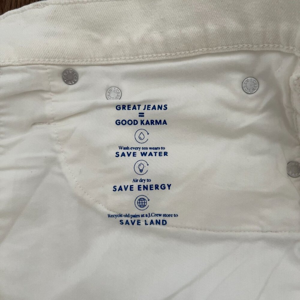J.Crew Ivory High Rise Button Fly Denim Shorts 33 - Picture 7 of 11